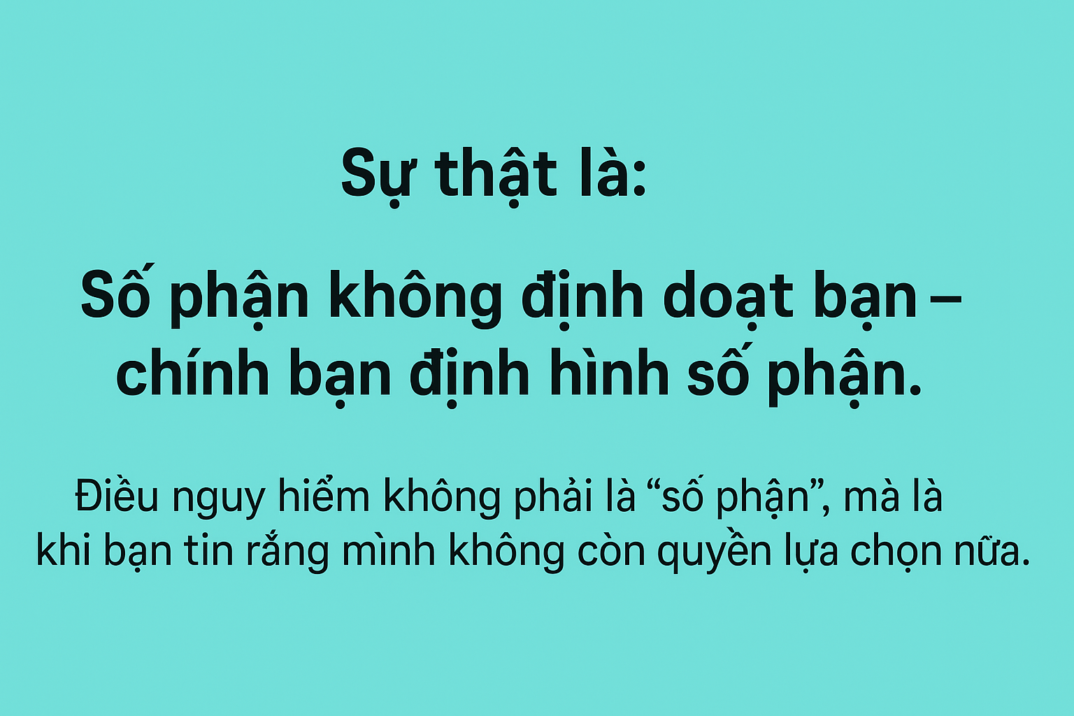 Sự thật về Định mệnh